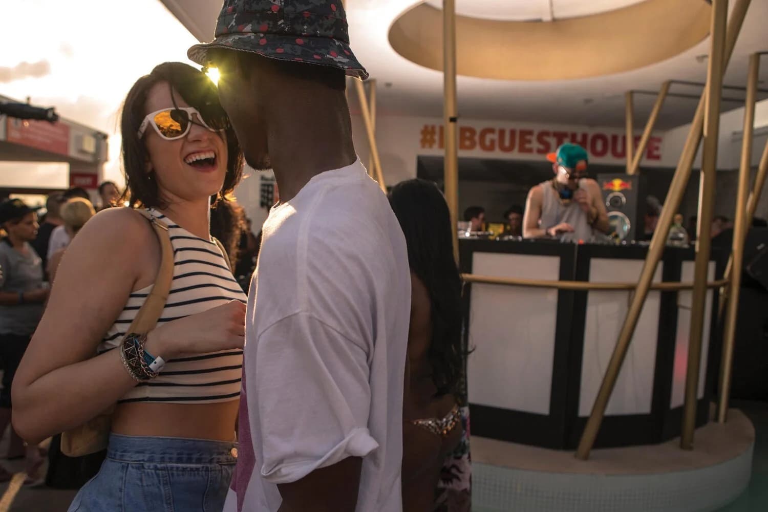 Golden-hour party with a DJ at HighBar